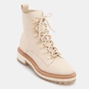 Dolce Vita Whitny Canvas Combat Boots in Sandstone sz 8.5